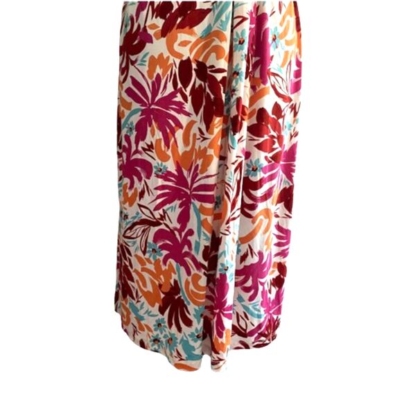 Maggy London Twist Front Sheath Dress Multicolor Tropical Floral US Size 6 - Picture 3 of 7